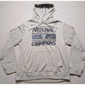 Villanova Wildcats Hoodie Mens Small Gray Pullover Basketball Therma Fit Nike
